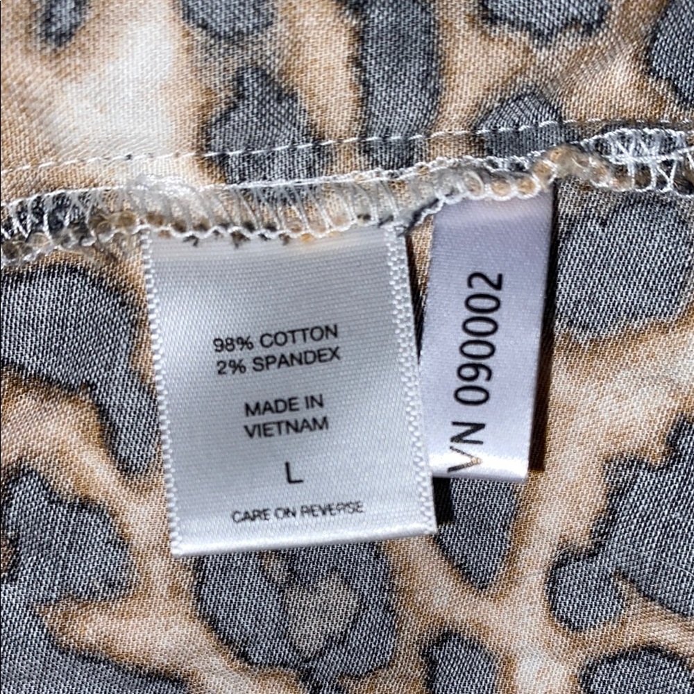 7th Avenue Design Studio New York & Company Leopard Print Button Down Top - Picture 8 of 8